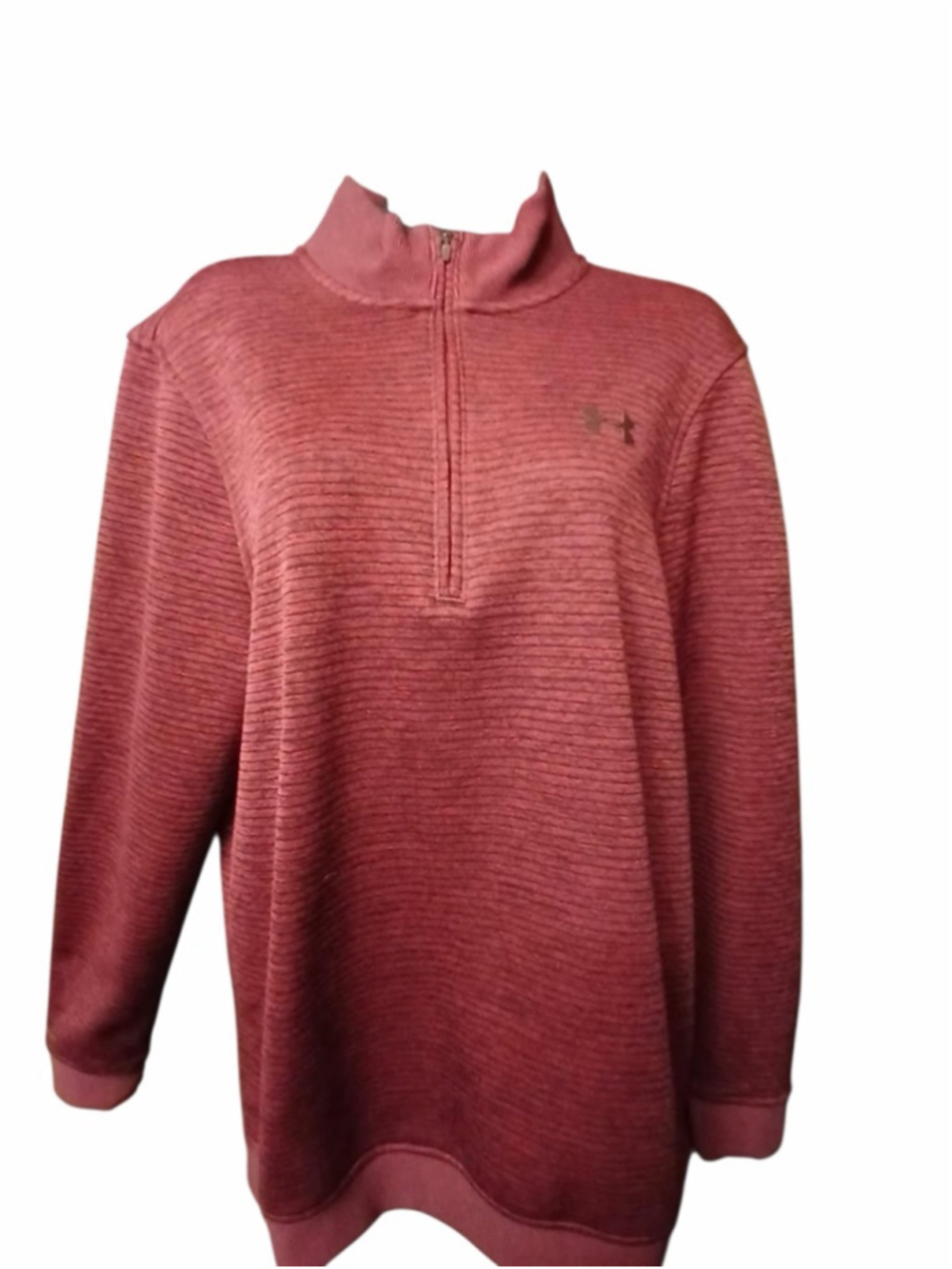 Under Armour Men's Maroon ColdGear Quarter-Zip Pullover - Size S - INV402 h